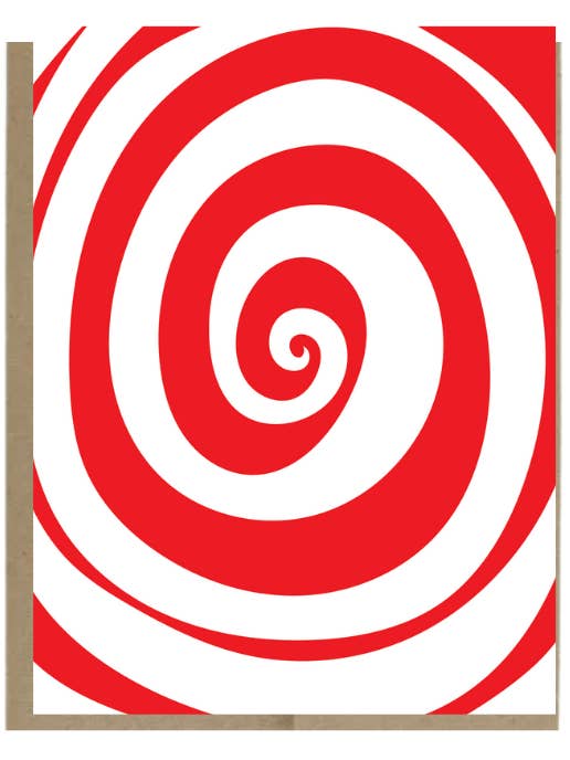 Peppermint Collection - Swirl greeting card for wholesale by Harmony Art Shop