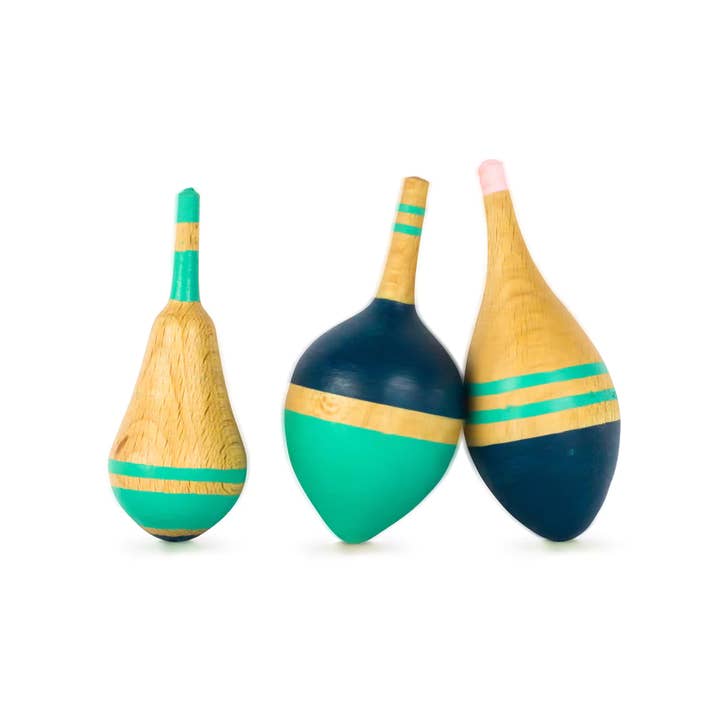Little Poland Gallery - Wholesale Wood Toy - Kids - EPERFA Spinning top set of 9