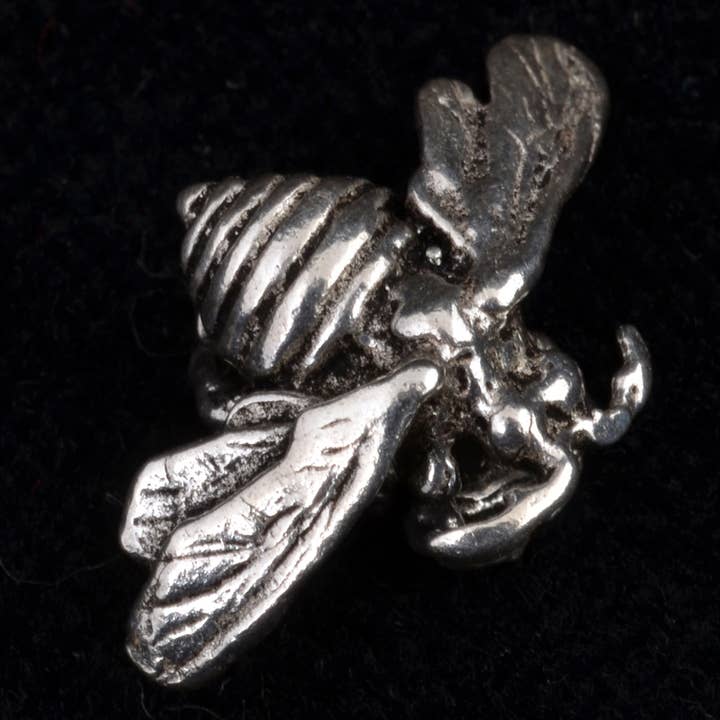 Bee Bead by Bob Burkett in Sterling Silver for wholesale by Tiger Tiger Beads LLC