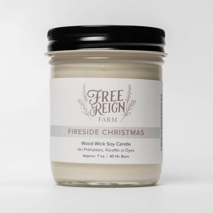 Free Reign Farm - Wholesale Jar/Filled Candle - NEW 7oz Wood Wick Soy Candles29