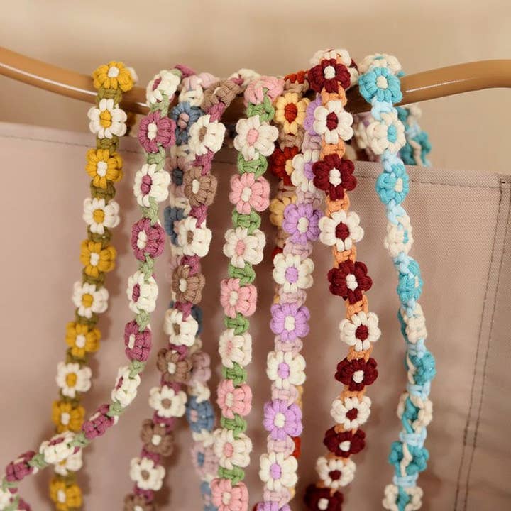 Weavey Studio - Wholesale Lanyard - Women's - Macrame flower pattern lanyard camera strap, phone strap