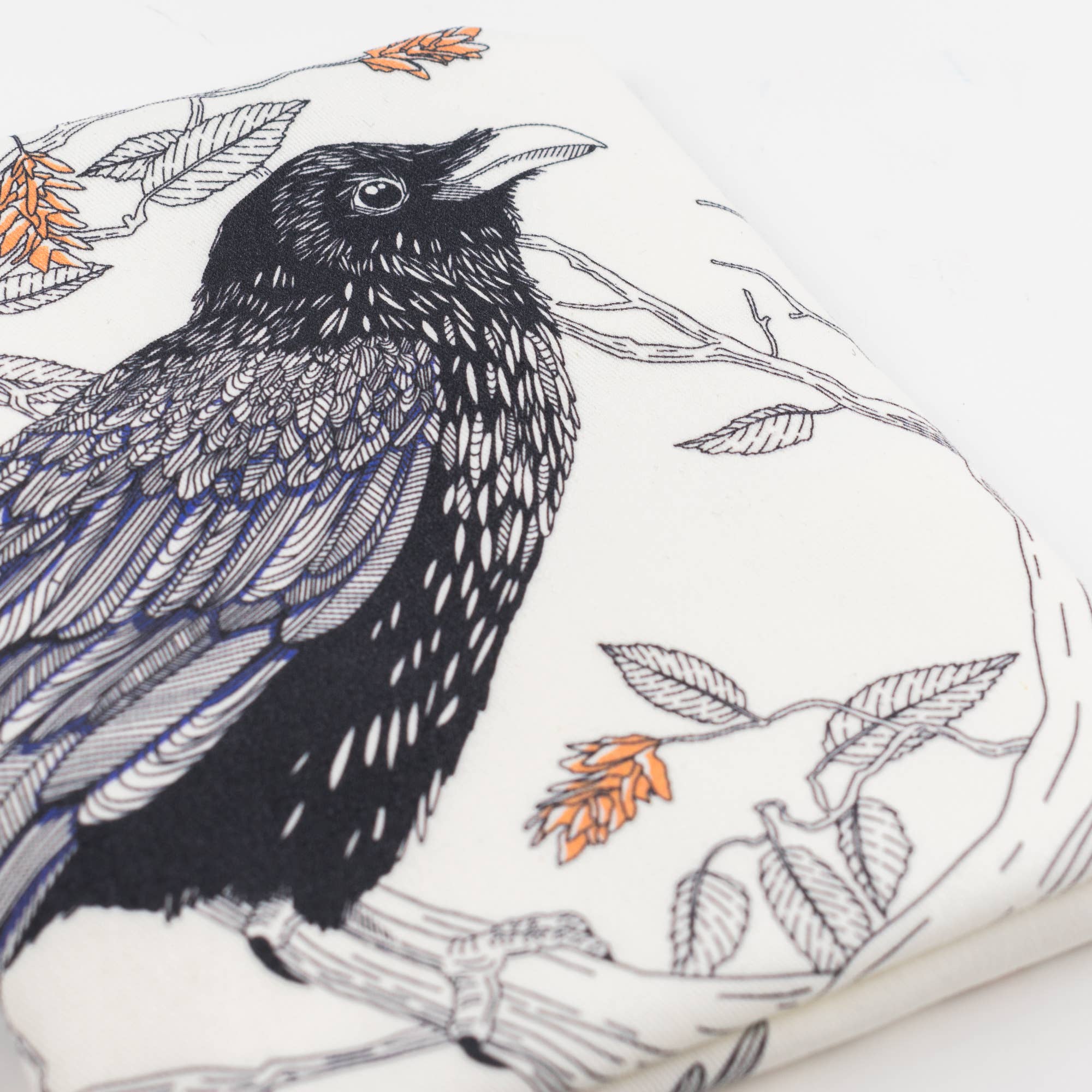 Porchlight Press Letterpress - Wholesale Tea Towel - Common Raven Tea Towel - West Coast Birds2