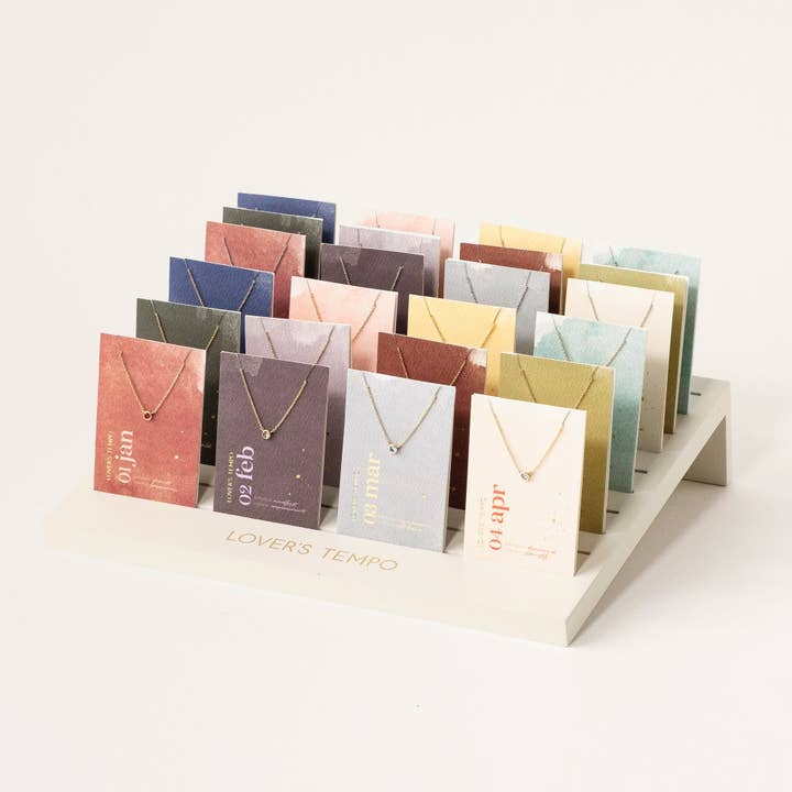 Kalejdoskop Födelsesten Halsband Förpackning för wholesale av Lover's Tempo Jewelry