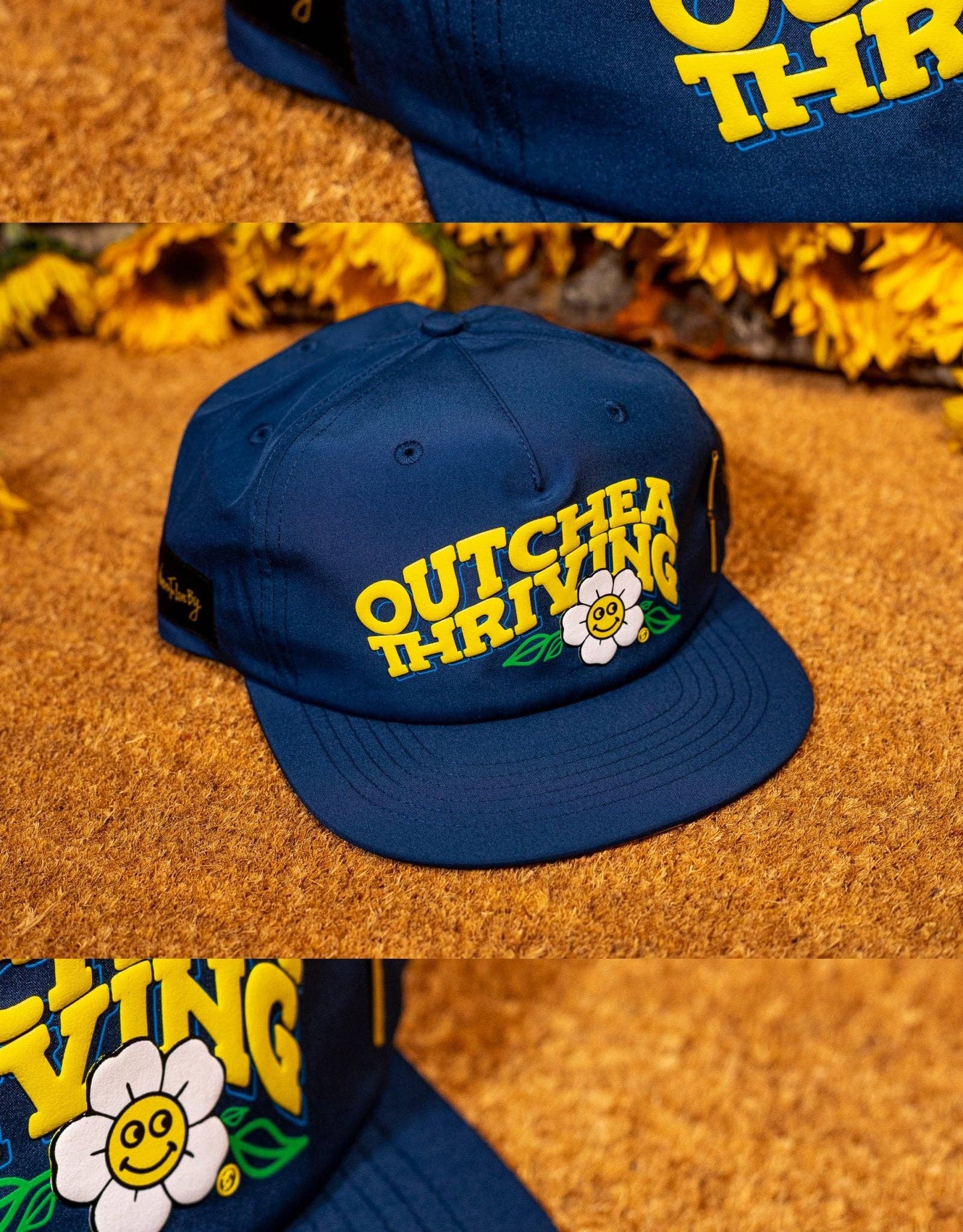 Dungeon Forward - Wholesale Flat Brim Cap - Unisex - WTLB - Outchea Thriving - Blue10