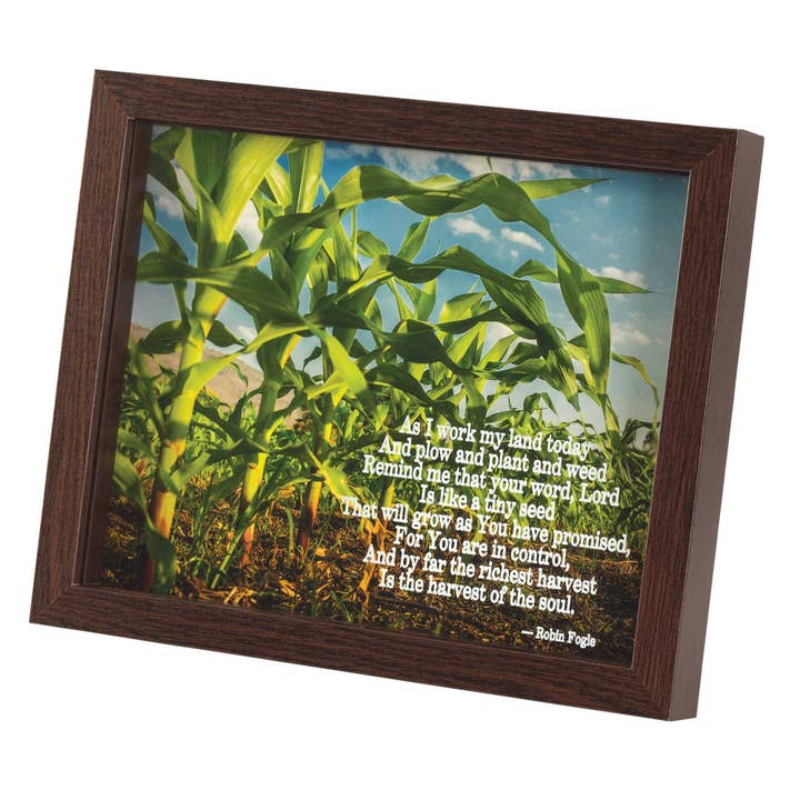 Framed Wall Art As I Work My Land 10x8 for wholesale by Cottage Garden