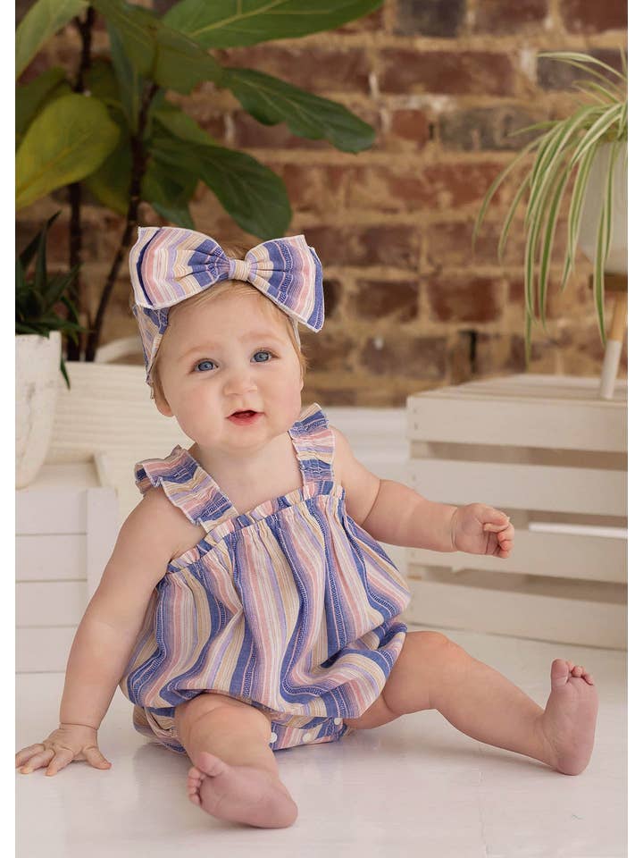 Purple Riley Rose Baby Romper for wholesale on Faire