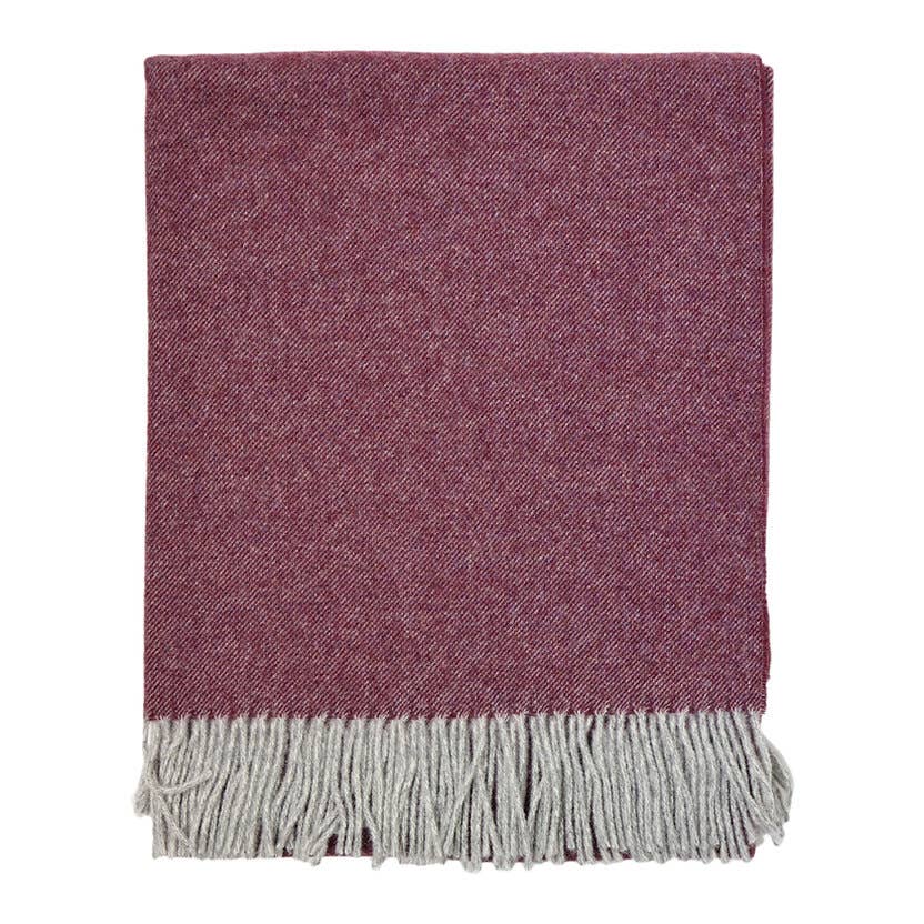 Burgundy MELANGE pure wool blanket for wholesale on Faire1