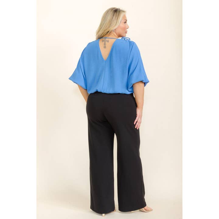 Esmeray Clothing - Wholesale Blouse - Women's - BREEZY CHARM PLUS BLOUSE