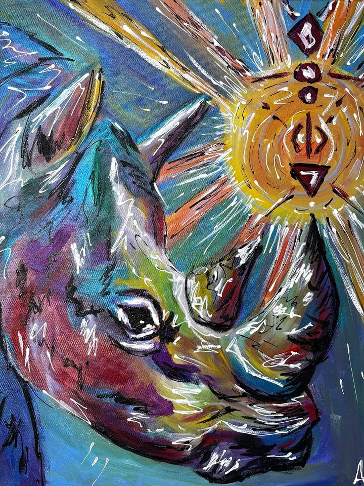Rhino Sun Print for wholesale by Third Wolf Designs