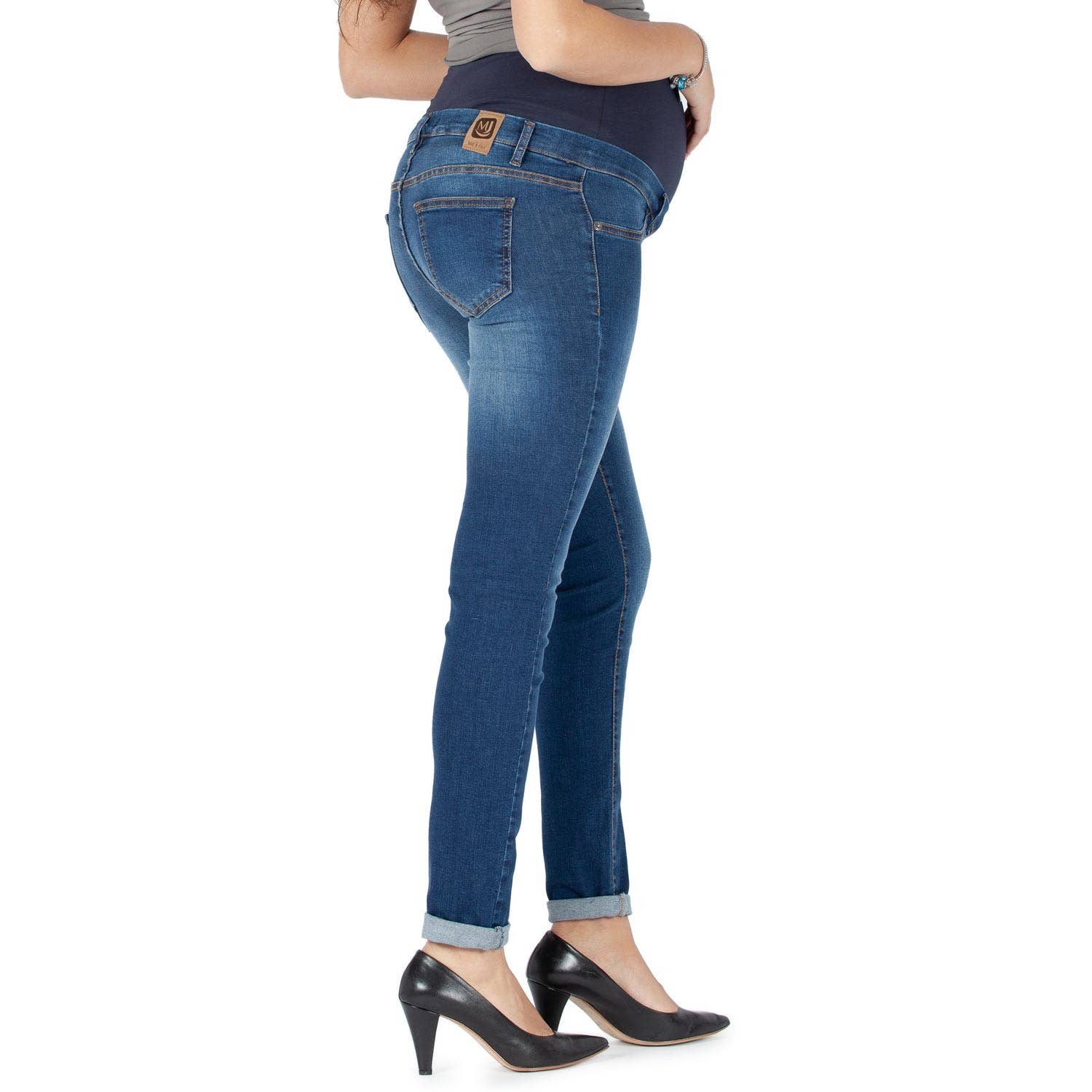Milano, Basic maternity jeans - slim fit - Medium Blue for wholesale on Faire12