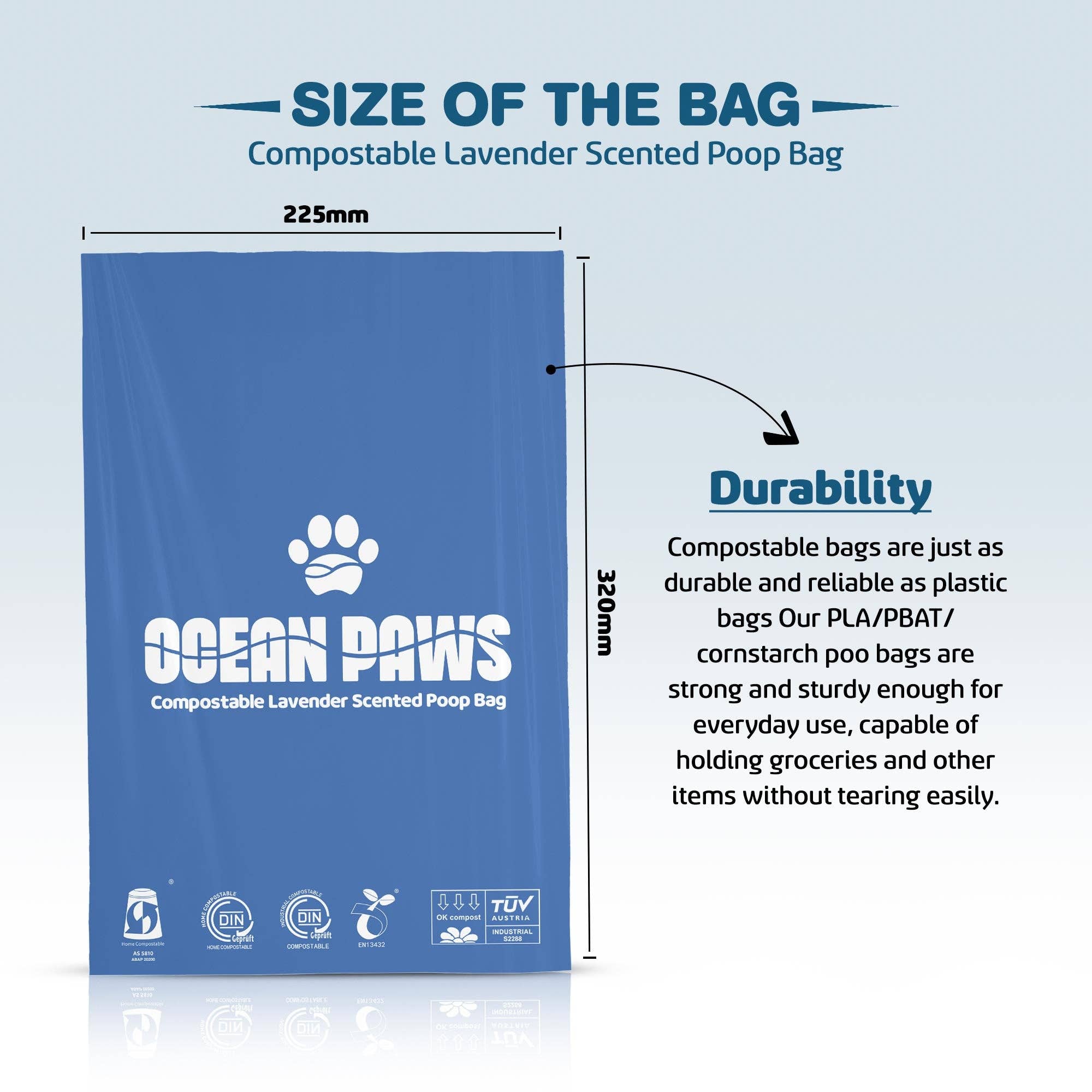 OurPetsLife - Wholesale Pet Poop Bag - Compostable Dog Poo Bags 18 rolls (270 bags)2