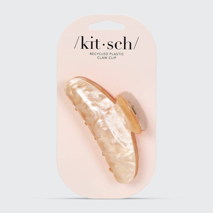KITSCH - Wholesale Hair Clip - Women's - Eco-Friendly Marble Claw Clip - Blonde3