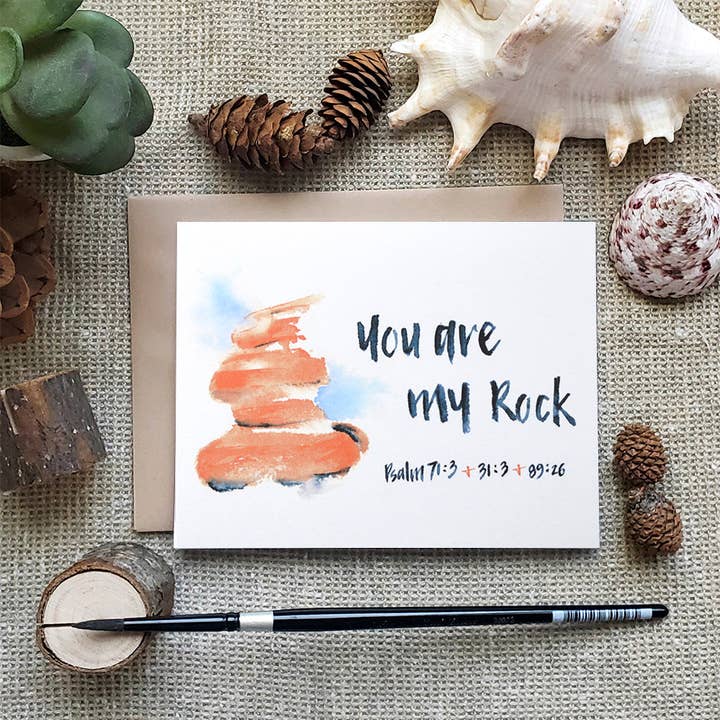 Ivywild Studio - Wholesale Everyday Greeting Card - You Are My Rock| Greeting Card2