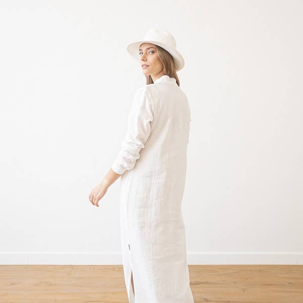LinenMe - Wholesale Dress - Women's - Linen Dress White Dona