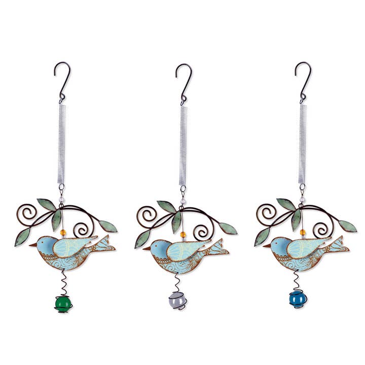 Sunset Vista Designs – Großhandel Verzierungs-Set – Bird Bouncy 3 Asst Ornament1