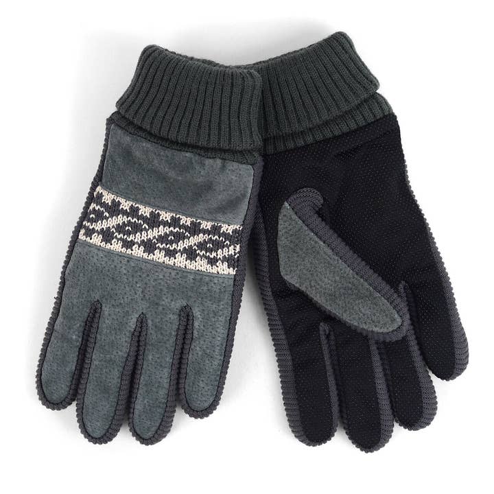 Selini New York - Wholesale Gloves - Men's - Men's Genuine Leather Non Slip Grip Winter Gloves