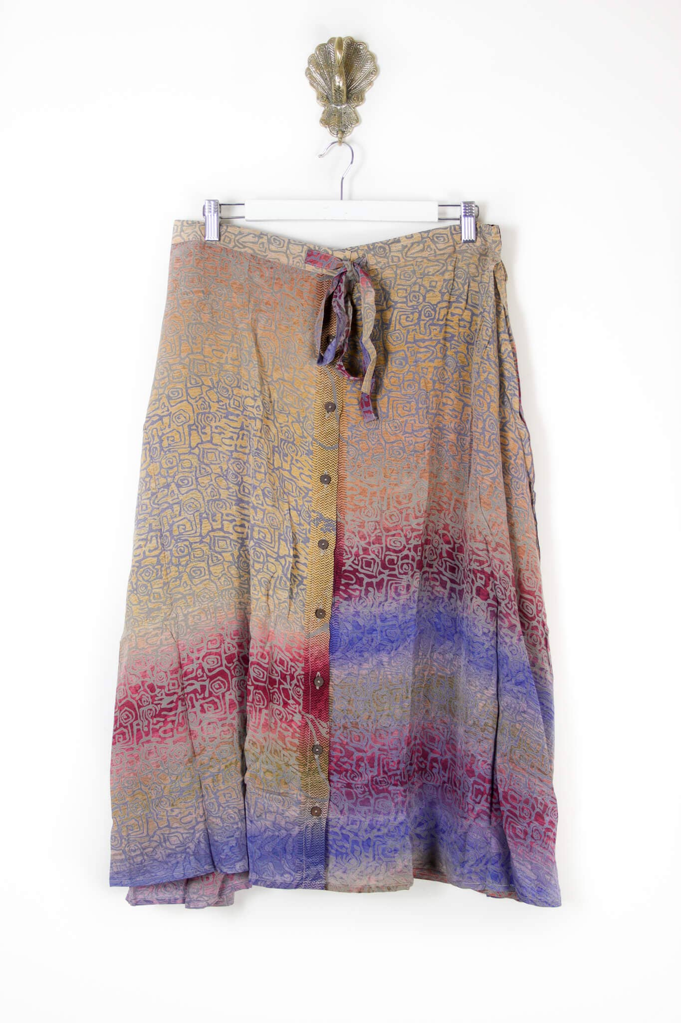 Renew Vintage - Wholesale Skirt - Women's - Sari Silk Skirt3
