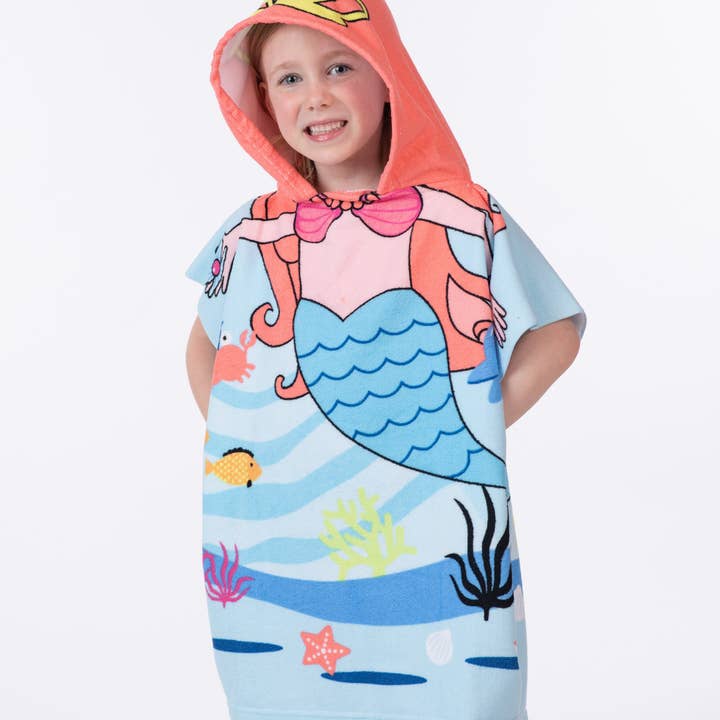 Mermaid Hooded Poncho Towel for wholesale by London Bridge & Maison Chic