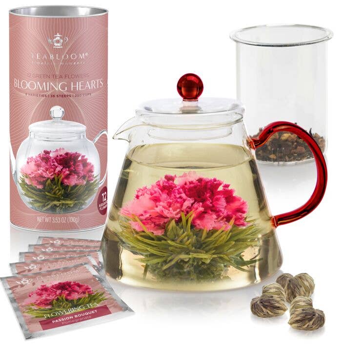 Teabloom - Wholesale Loose tea - Teabloom Heart-shaped Flowering Teas – 12 Assorted Varieties1