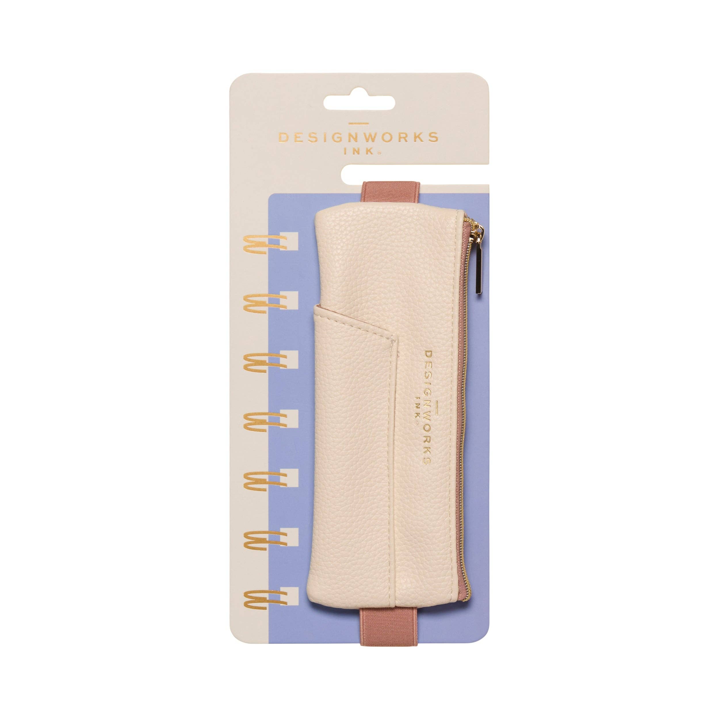 Designworks Collective – wholesale Pencil case/pouch – Designworks Ink Pen Pouch - Cream + Taupe1