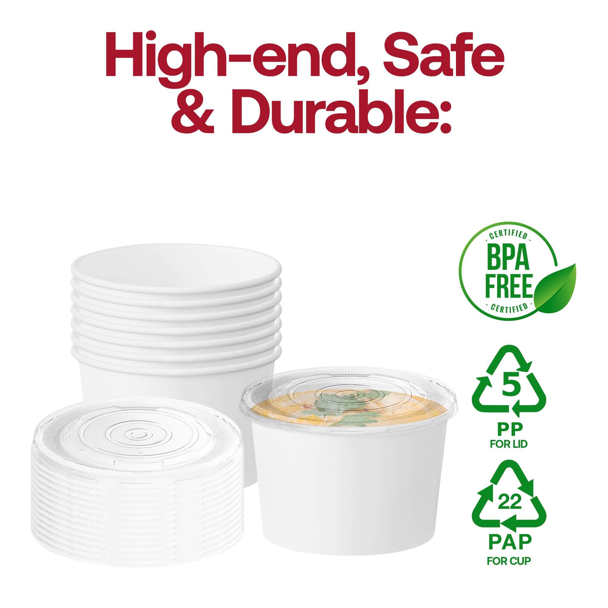 Smarty had a Party – Engroshandel Engangsbæger – 12 oz squat papirsuppekopper med låg - 50 sæt3