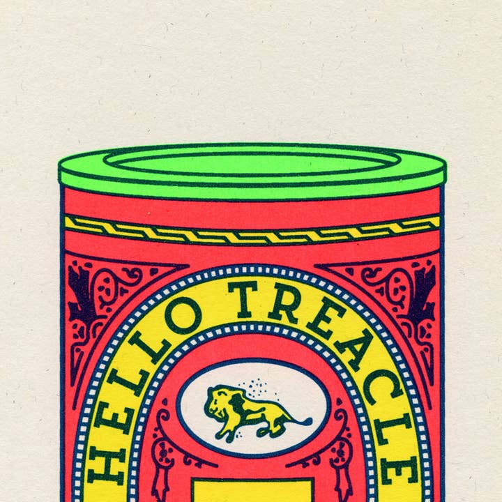 Basil & Ford – wholesale Art print – Hello Treacle - A4 Screen Print2