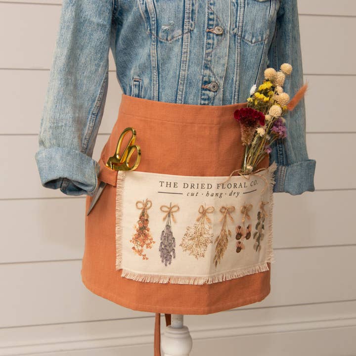 Audrey's Home & Gift - Wholesale Apron - Half Apron - Dried Floral Co (PC)