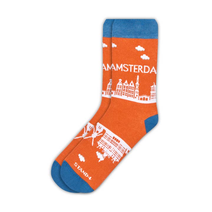 Amsterdam Skyline Sock for wholesale by Stand4 Socks