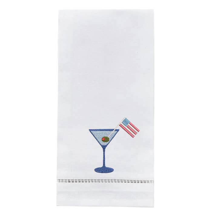 Torchon Martini Patriotique pour la vente par Blythe Embroidery Co.
