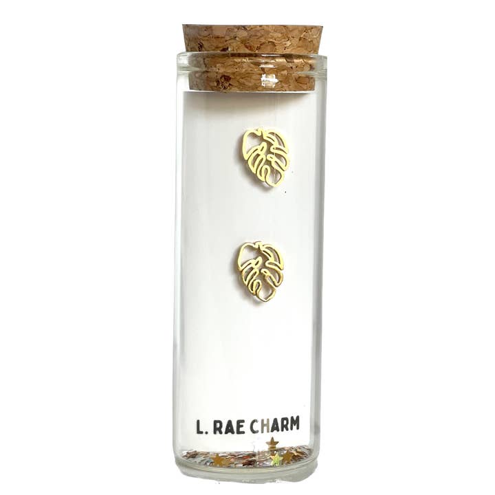 Monstera Leaf Plant Stud oorbel voor wholesale door L Rae Charm
