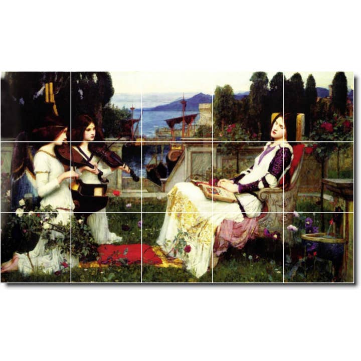 Mural de azulejos de cerámica de jardín PT09419 para venta al por mayor de Picture-Tiles.com