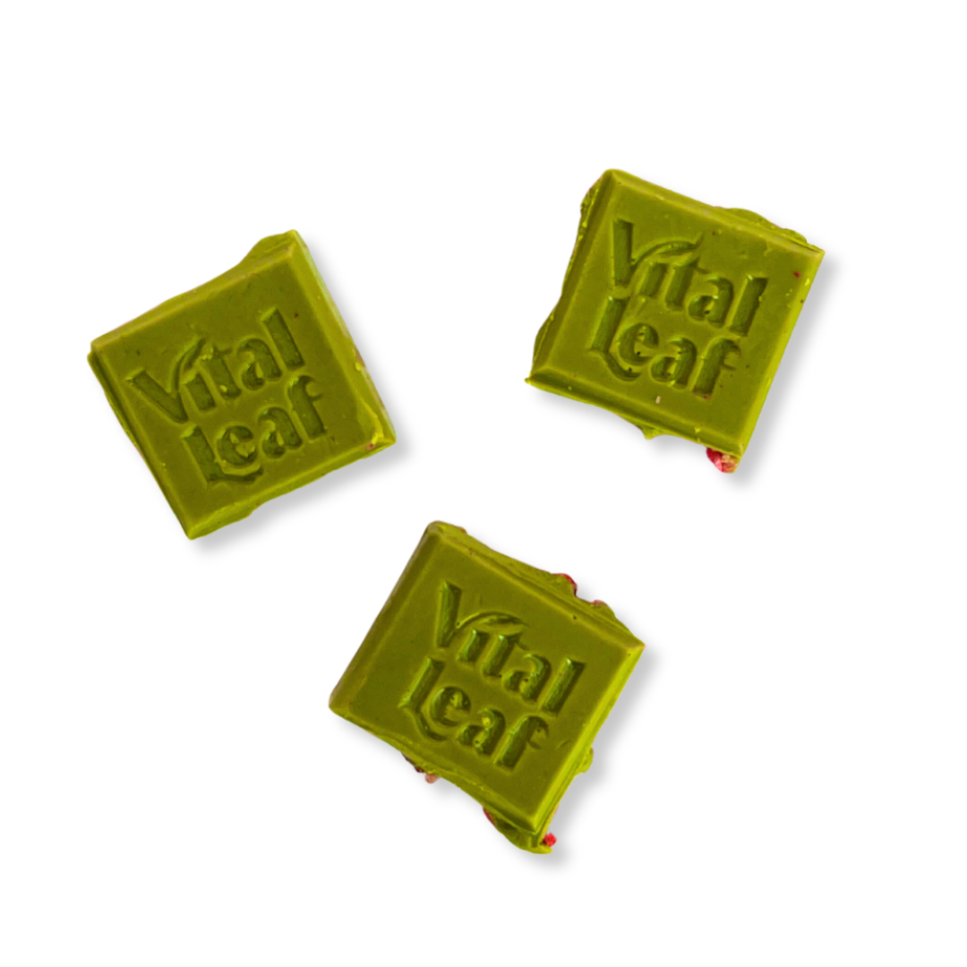 Vital Leaf - Vente Barre chocolatée - Tablette de chocolat Matcha pour réduire le stress et améliorer la concentration : boîte de 122