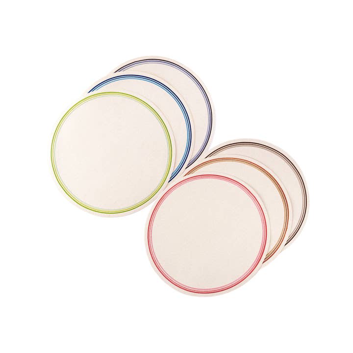 Madrid Round Placemat with Tonal Embroidery for wholesale by Bold Decor