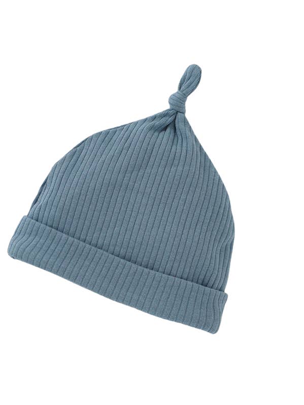 Gorro de canalé de algodón orgánico - Océano para venta al por mayor de Mimi & Me