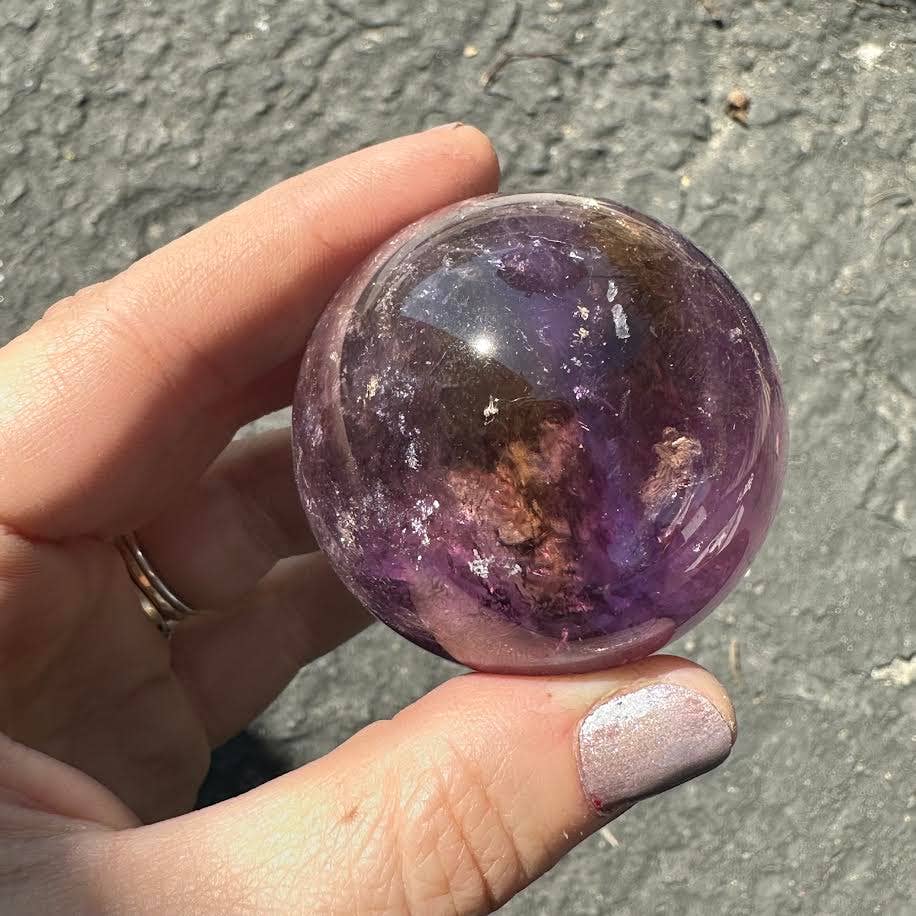 The Crystal Tabby - Wholesale Spiritual Stone/Crystal - Ametrine Sphere1