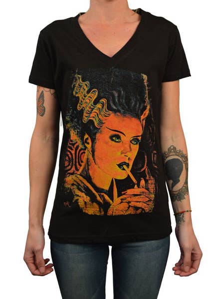 Black Monster Love - Women's VNeck Graphic T-Shirt for wholesale on Faire0