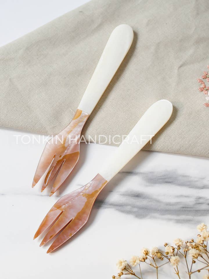 Perlmutt-Gabel 3 für den Großhandel von Tonkin Handicraft