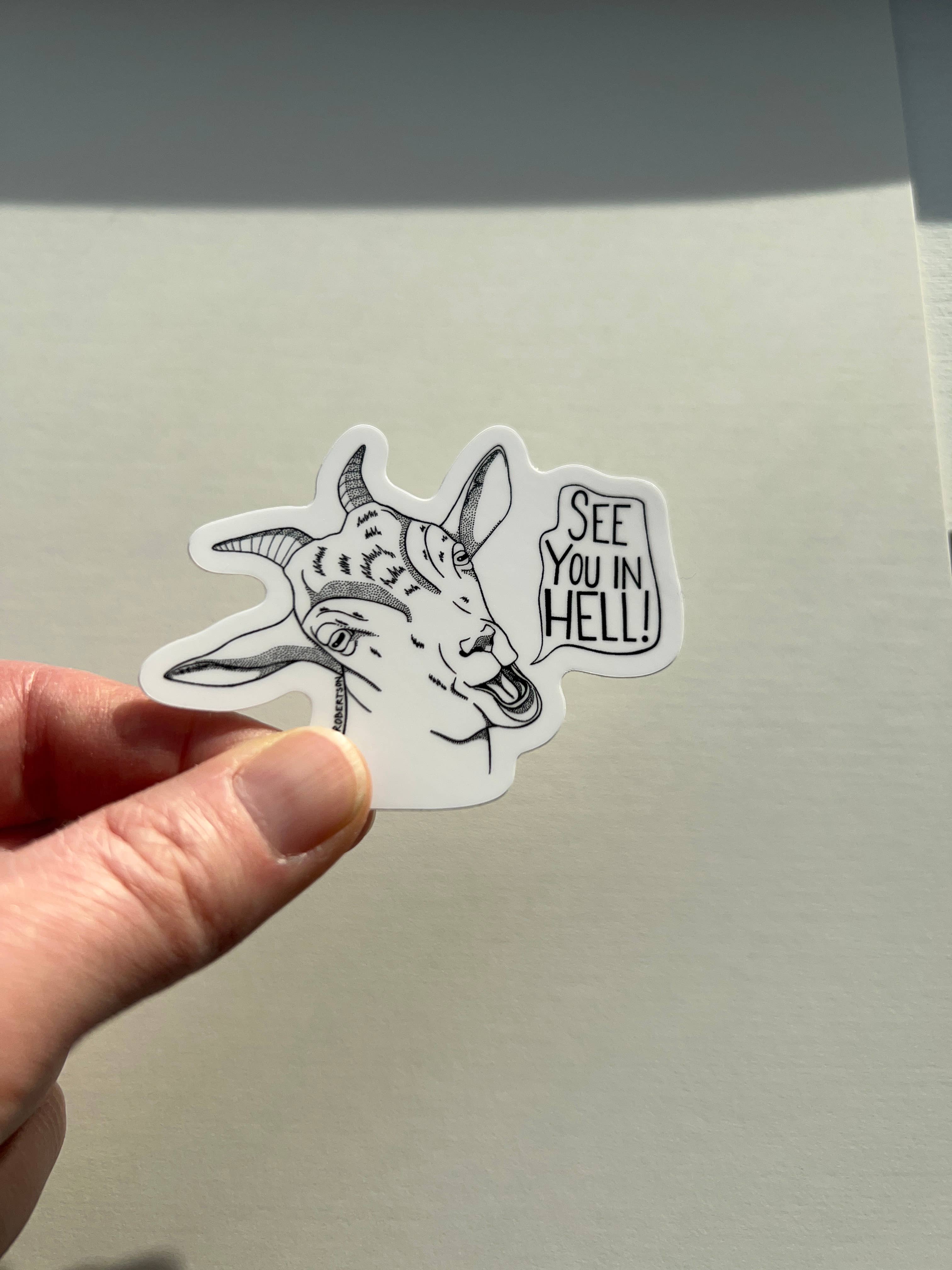 Seven Herons Studio - Wholesale Sticker - Hell Goat Sticker2