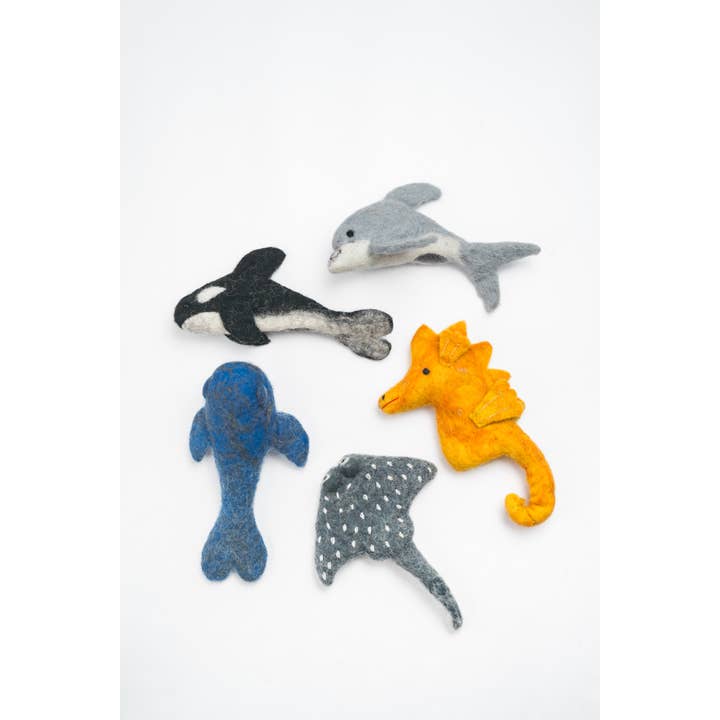 Silk Road Bazaar - Wholesale Finger Puppet - Kids & Baby - Blue Whale Finger Puppet2