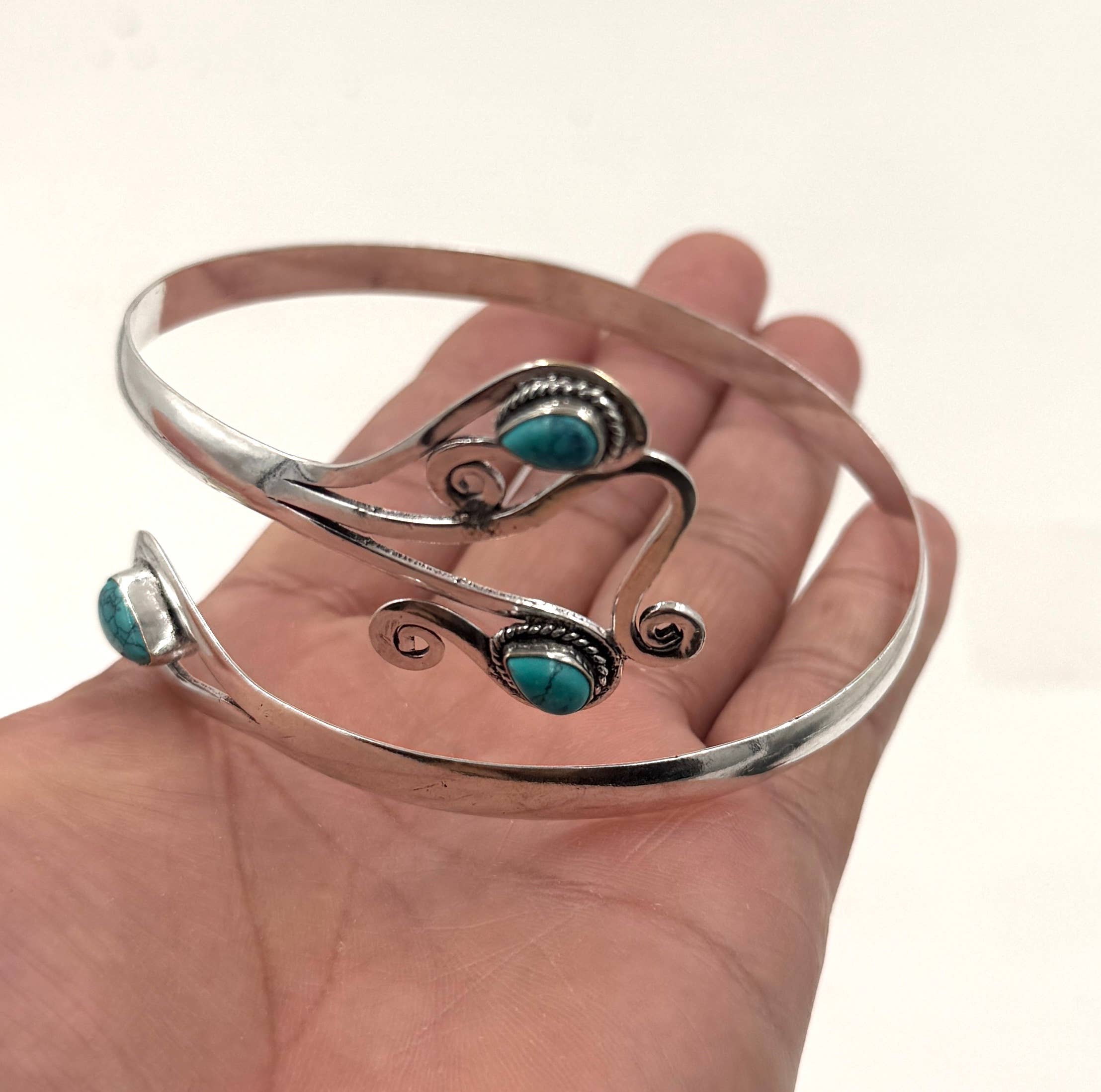 Lungta Imports - Wholesale Cuff Bracelet - Handcrafted Arm Cuff Bracelet Armlet Armband With Stones 7