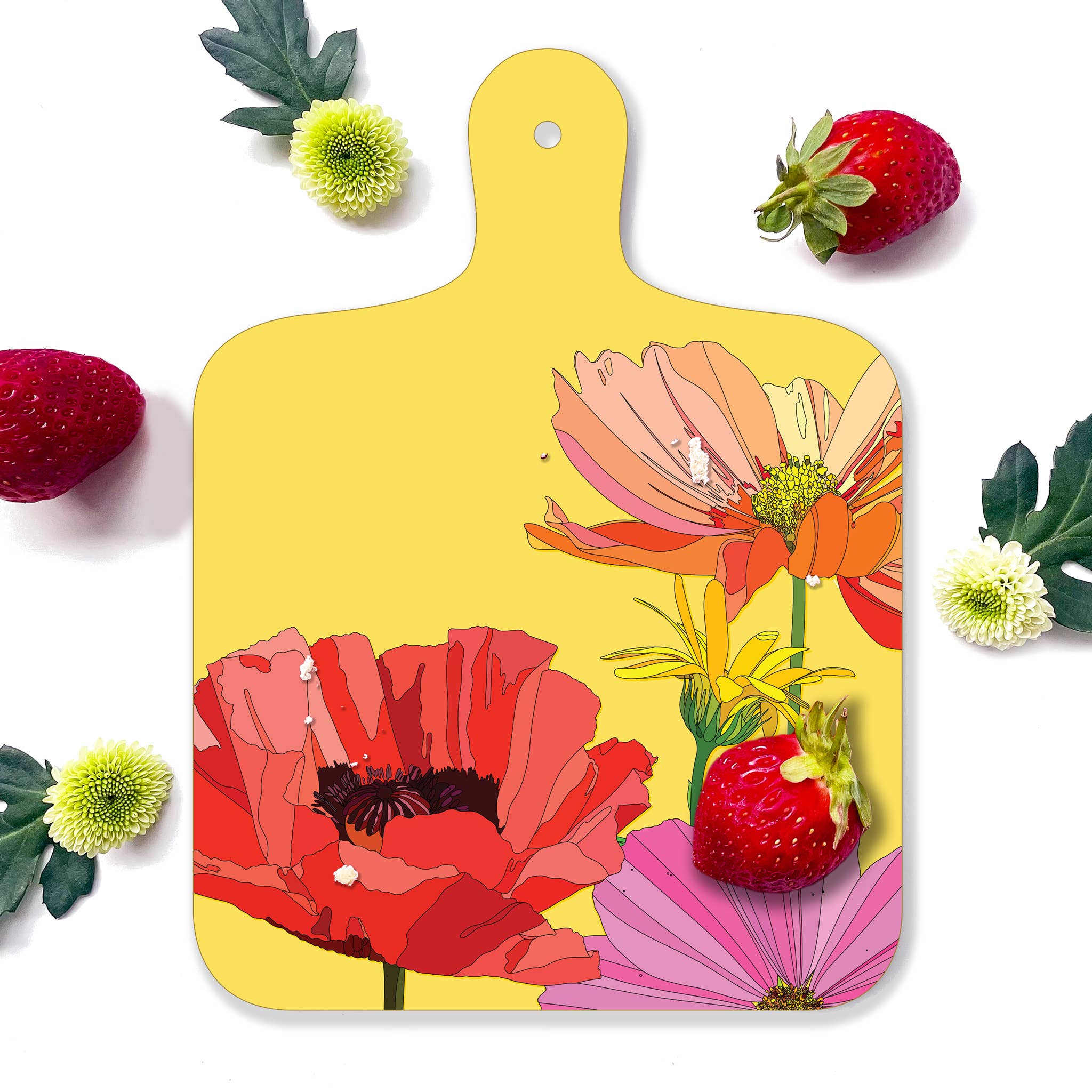 Bean and Bemble – wholesale Cheese board – Cheese Board Double Sided Melamine Mini Poppies Floral Print2