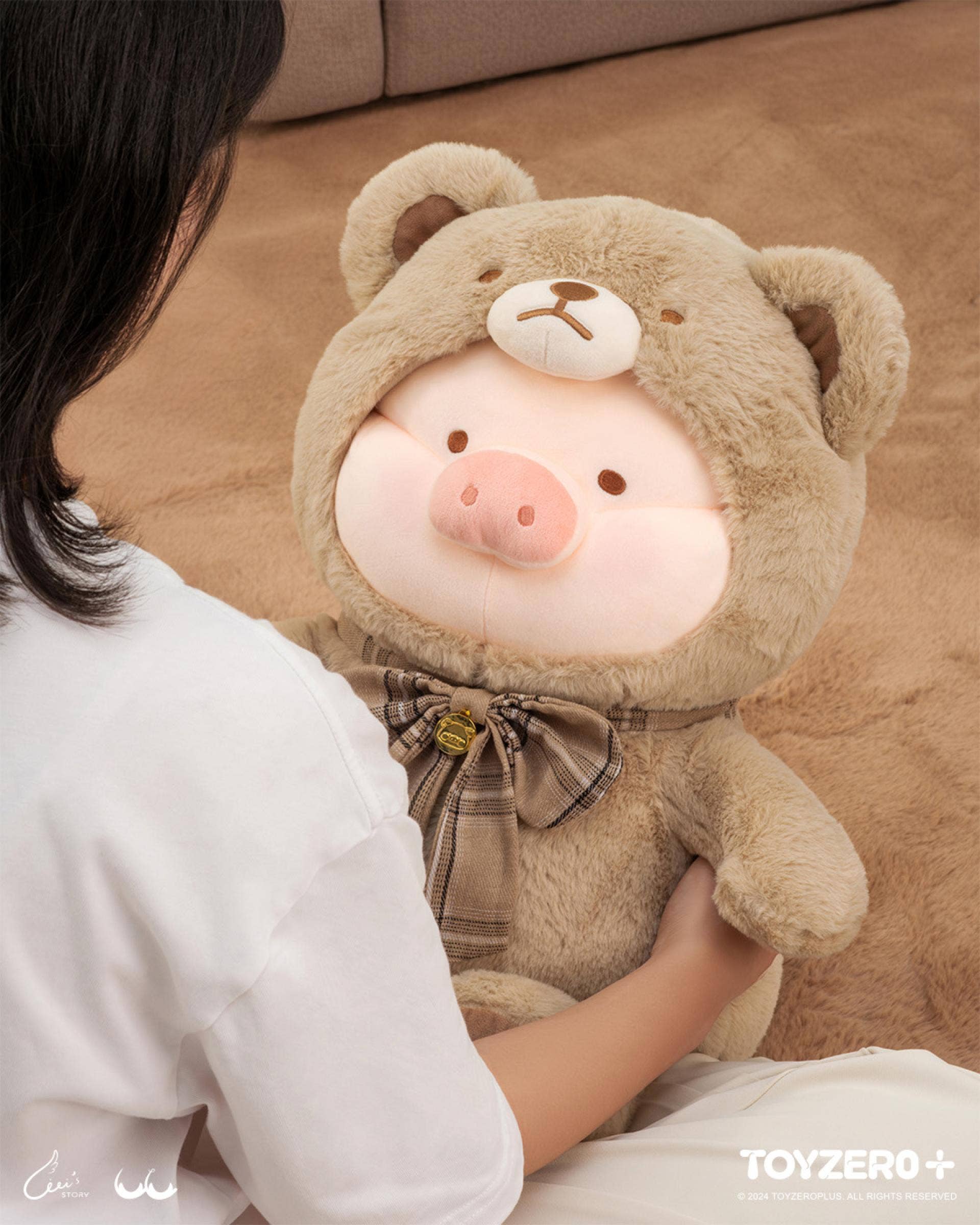 Joyify Pty Limited - Wholesale Stuffed/plush toy – Kids & baby - LuLu the Piggy - 40cm Teddy LuLu Plush Toy (Khaki ver.)
