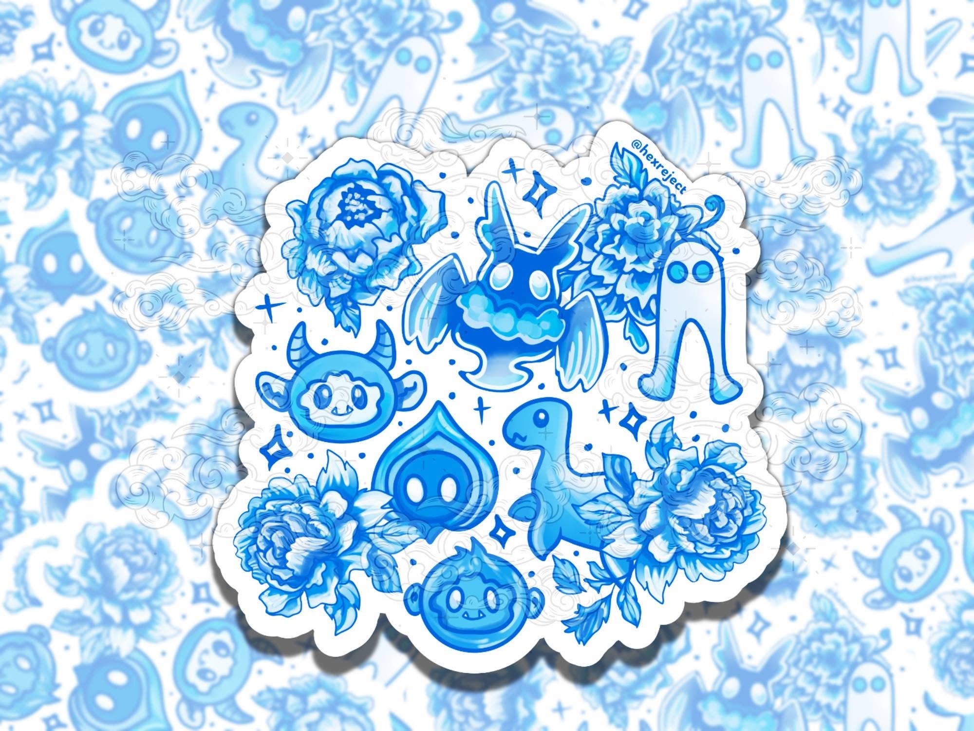 Sticky Sadness Designs - Wholesale Sticker - Colorful Witchy Cryptid Sticker - Porcelain Vinyl Decal0