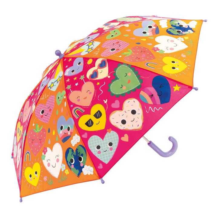 6+ Colour Change Umbrellas - Hearts for wholesale by Floss and Rock - UK/EU