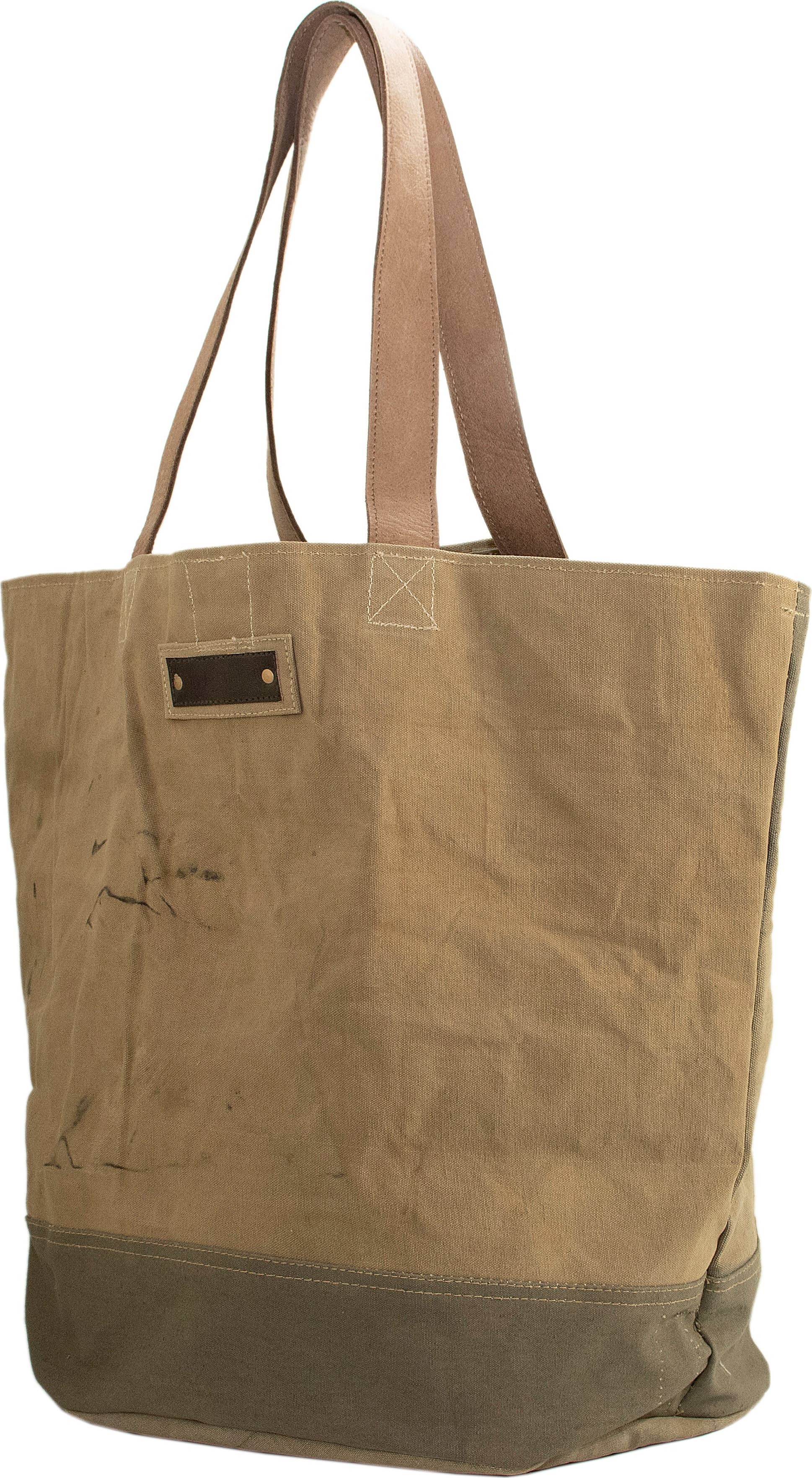 Vintage Addiction - Wholesale Tote Bag - Women's - Large Plain Recycled Military Tent Tote1