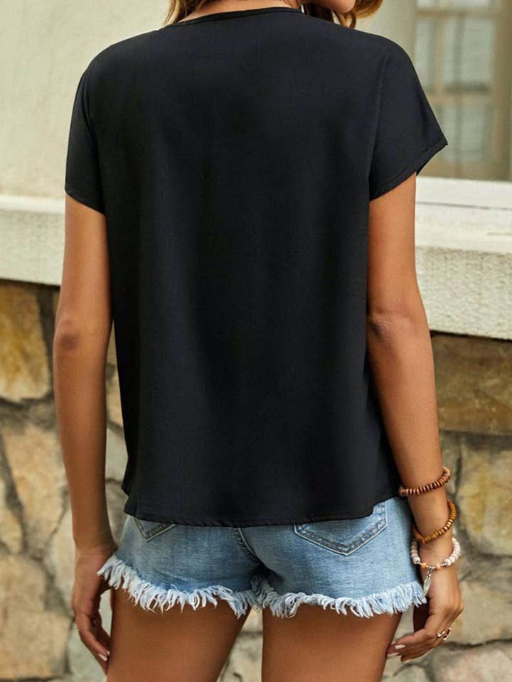 Secret Style Source - Wholesale Blouse - Women's - Embroidered Aztec Drawstring Top