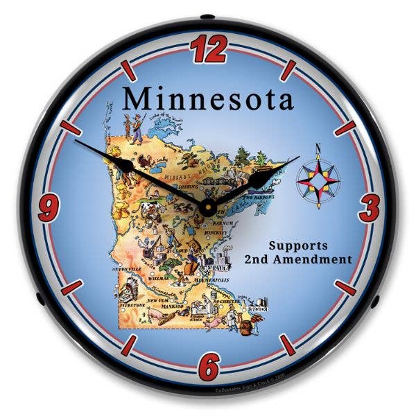 Minnesota Supports the 2nd Amendment for wholesale by Collectable Sign and Clock LLC.