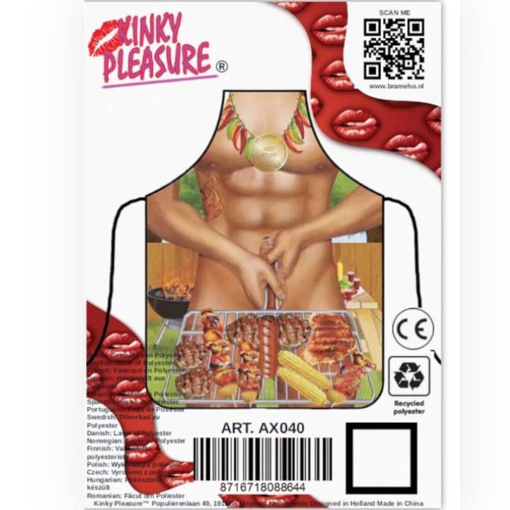 Kinky Pleasure - Wholesale Apron - Kinky Pleasure - AX040 - Apron Sexy BBQ Man Medal