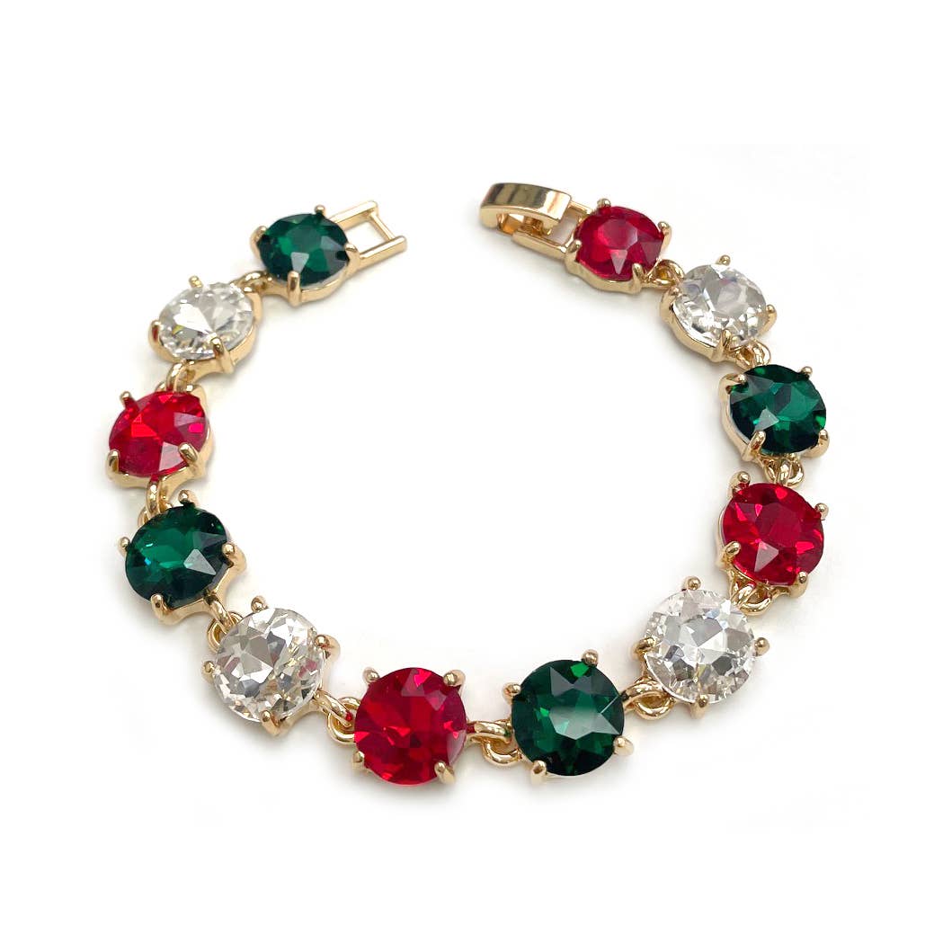 StarryNYC - Vente Bracelets maillon et chaîne - Bracelet rond en cristal taillé dans un coussin2