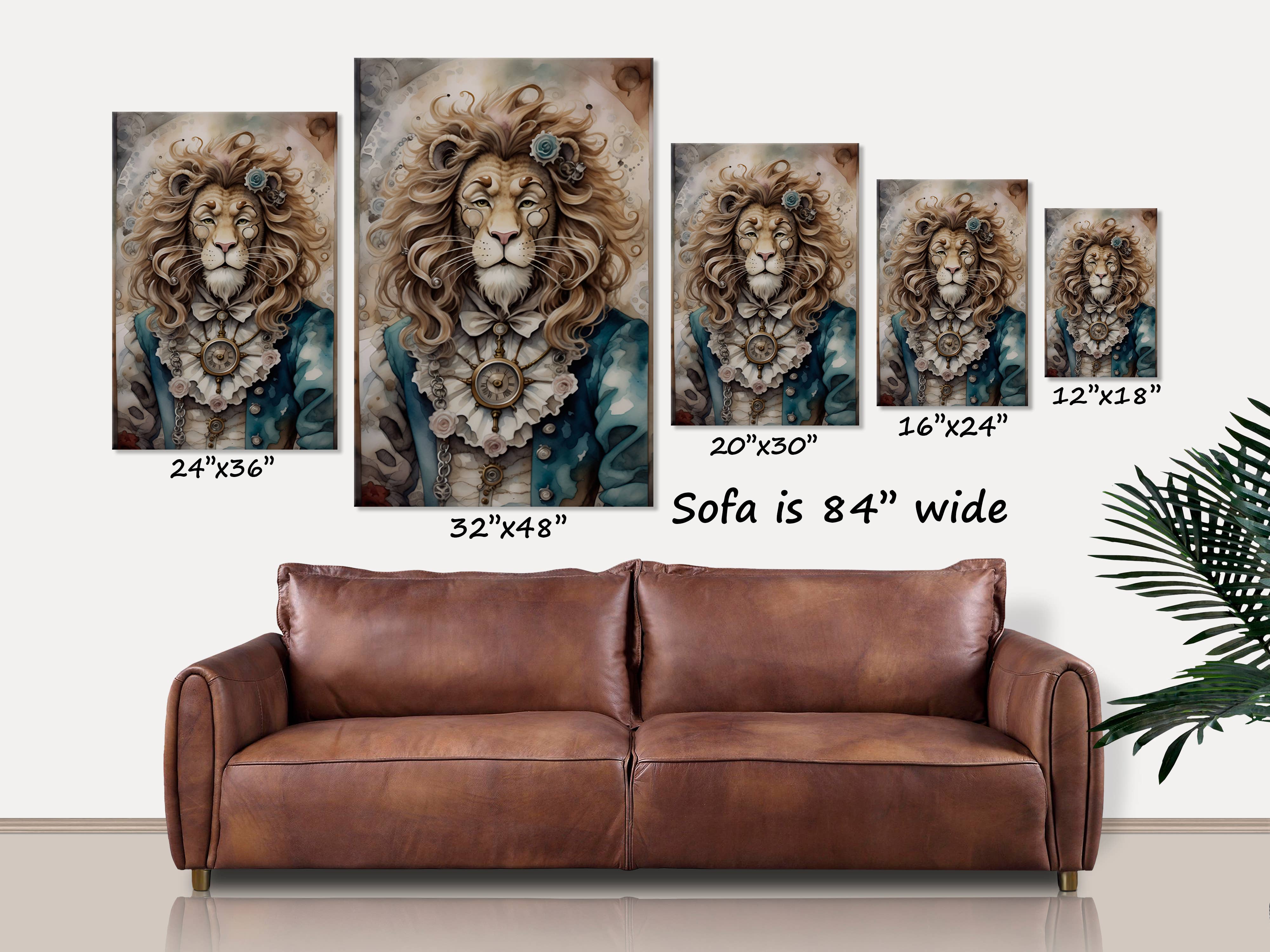 Olive Branch Farmhouse - Wholesale Canvas Art - Steampunk Cowardly Lion Wizard of Oz Vintage Wall Art0